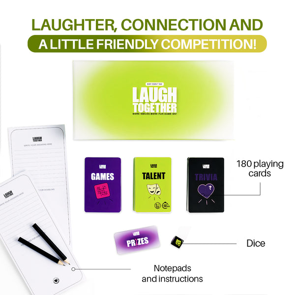 Laugh Together couples card game open box with cards
